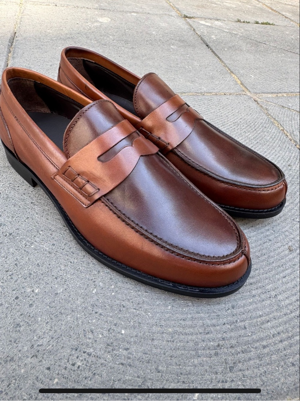 Men's Classic Penny Loafers in multi Brown Leather